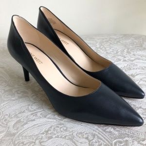 Nine West Margo Leather Pump Navy Blue 7